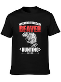Weekend Forecast Beaver Hunting Graphic Tee