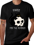 Fangs for the Memories T-Shirt Cat Skull