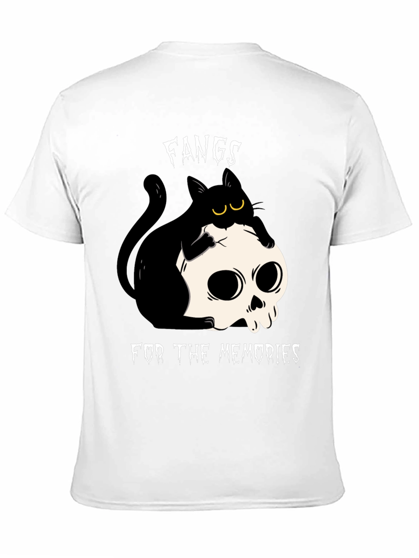 Fangs for the Memories T-Shirt Cat Skull