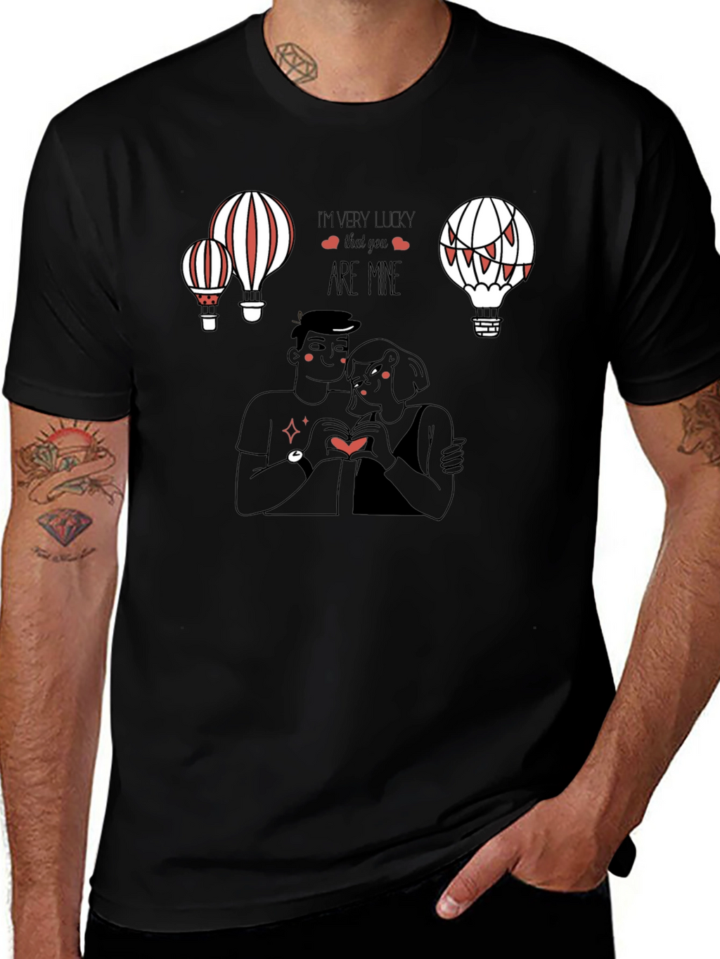 Lucky in Love Graphic Tee - Black