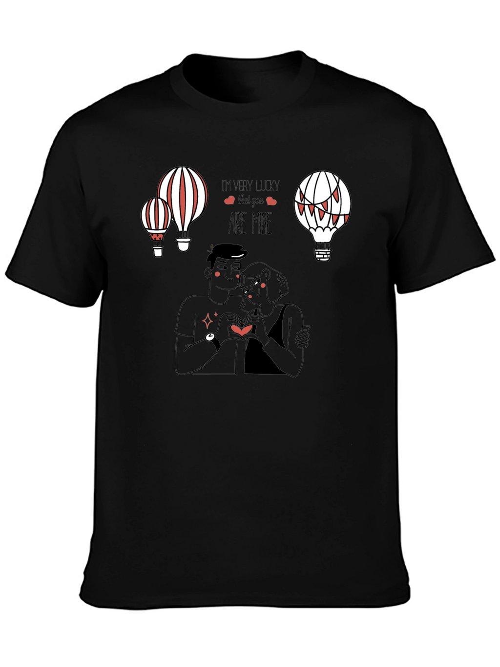 Lucky in Love Graphic Tee - Black