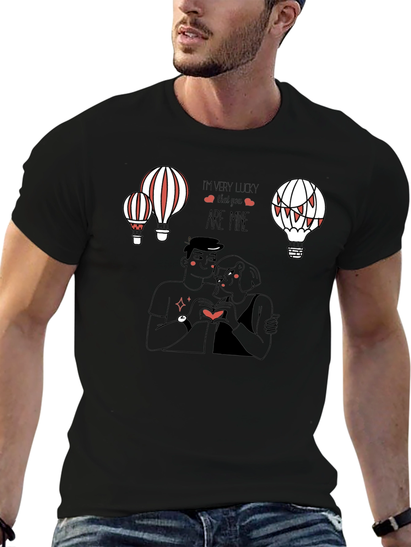 Lucky in Love Graphic Tee - Black