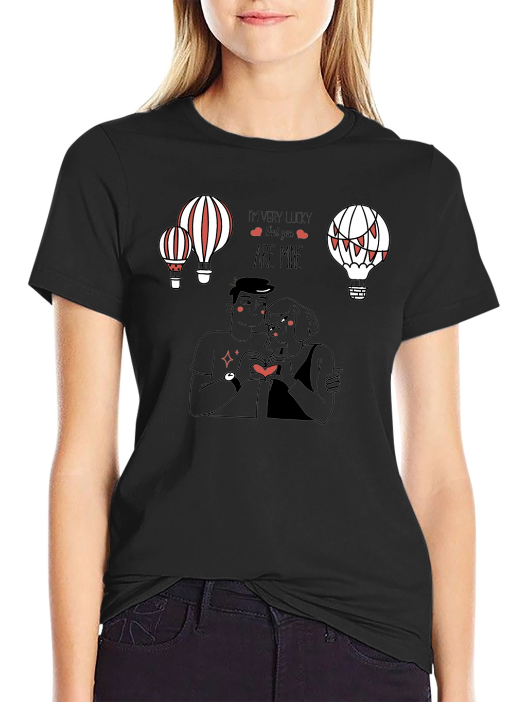 Lucky in Love Graphic Tee - Black