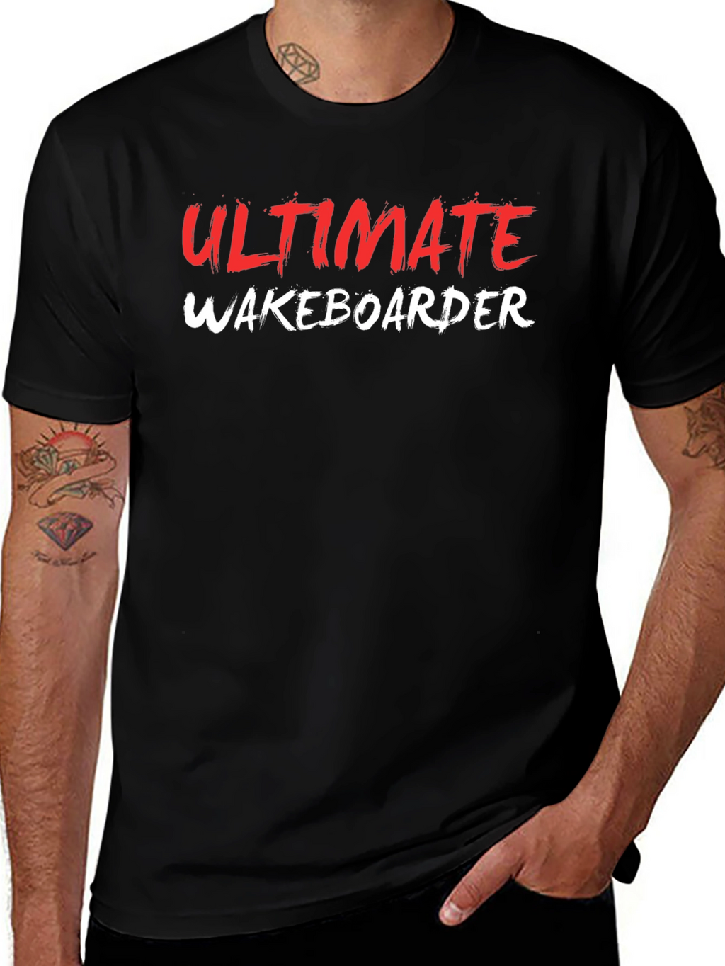 Ultimate Wakeboarder Black Graphic T-Shirt