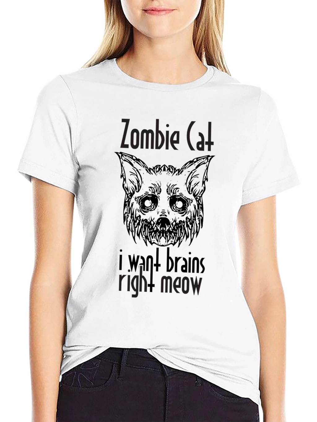 Zombie Cat Brains Mens T-Shirt