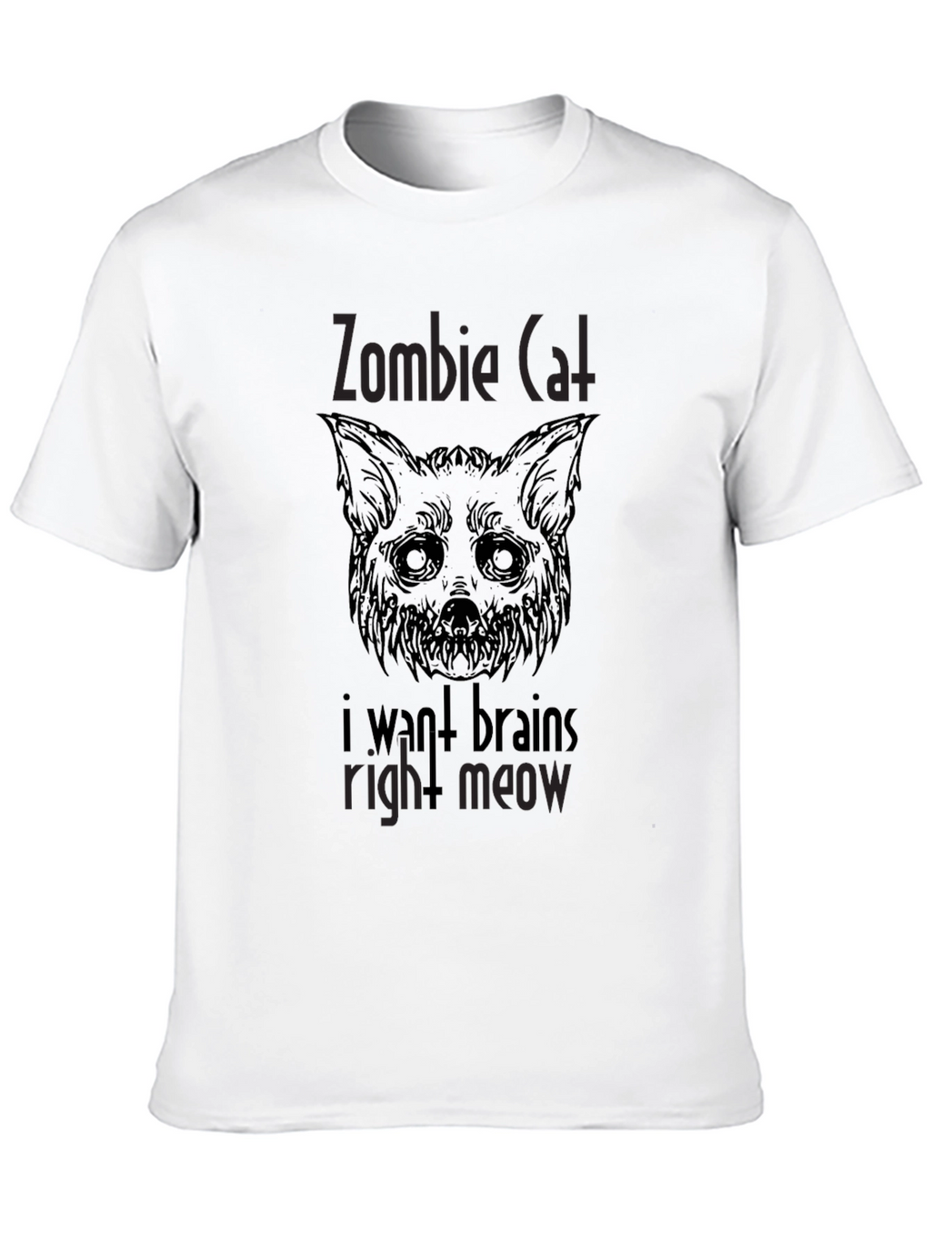 Zombie Cat Brains Mens T-Shirt