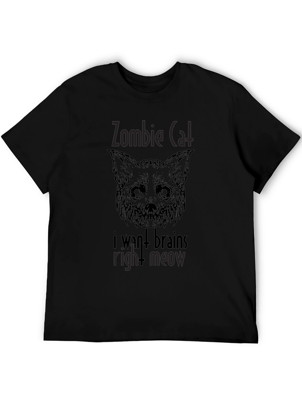 Zombie Cat Brains Mens T-Shirt
