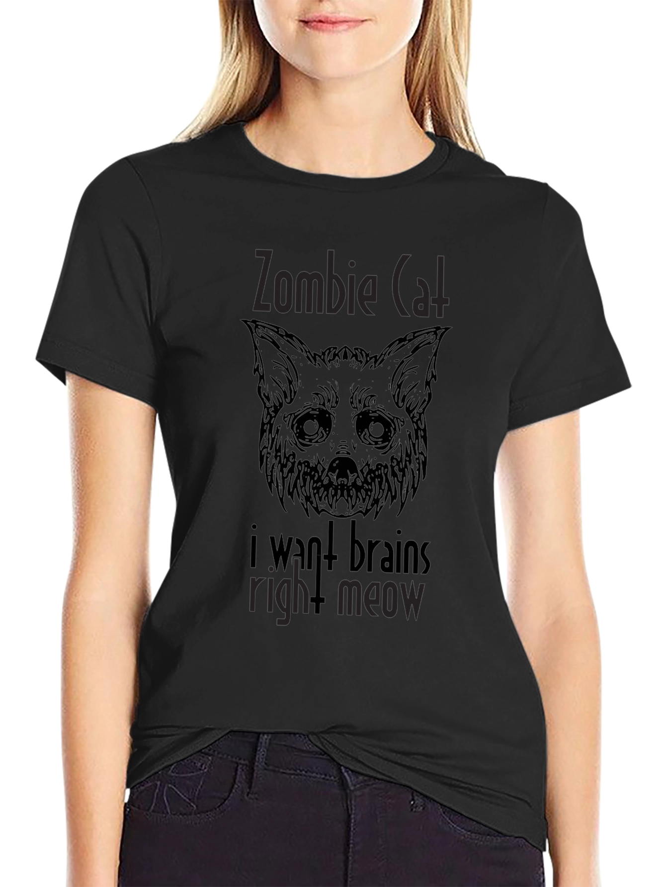 Zombie Cat Brains Mens T-Shirt