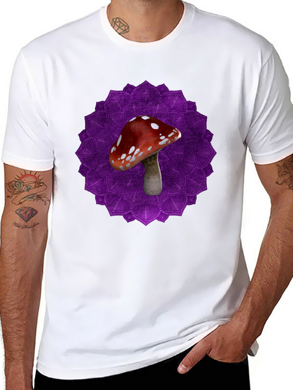 Mushroom Mandala Graphic T-Shirt