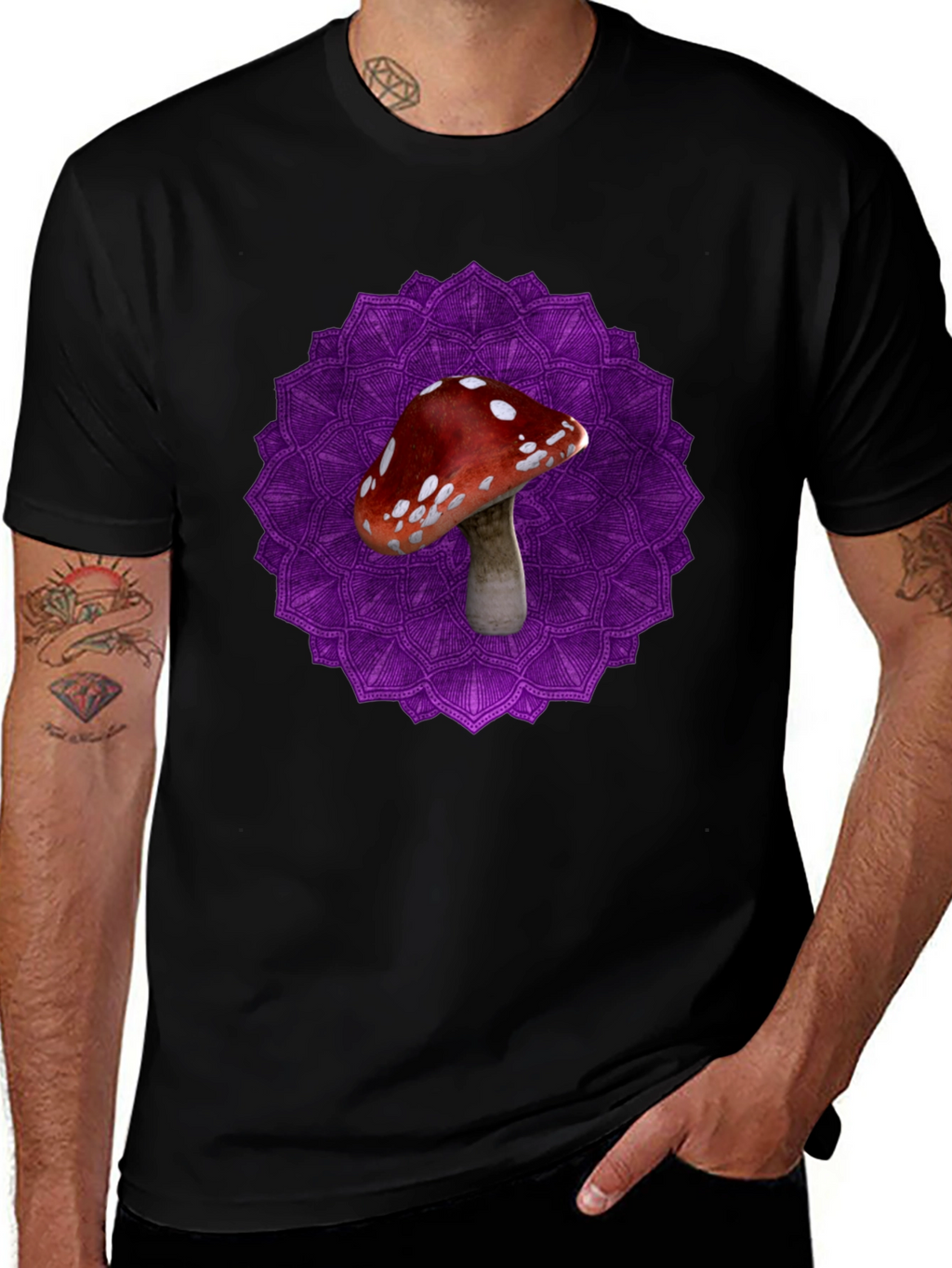 Mushroom Mandala Graphic T-Shirt