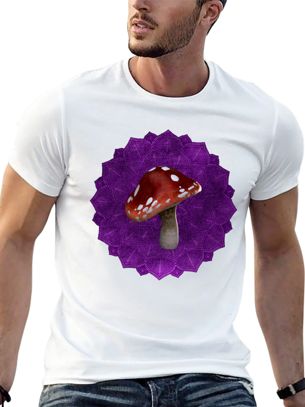 Mushroom Mandala Graphic T-Shirt
