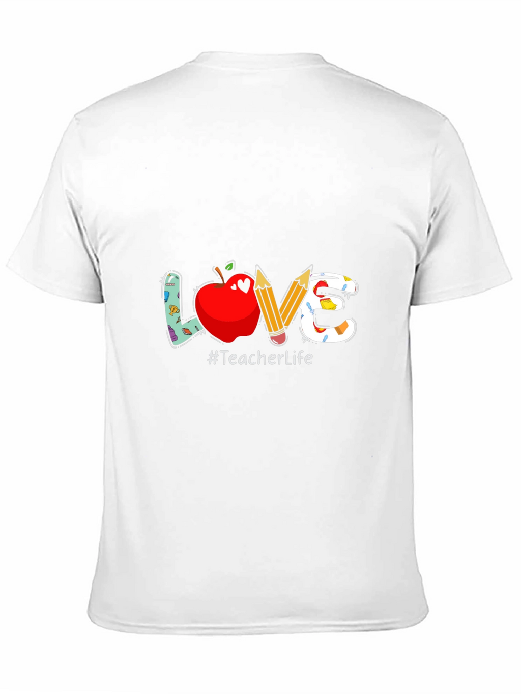 Teacher Life Graphic Tee - LOVE Apple & Pencils