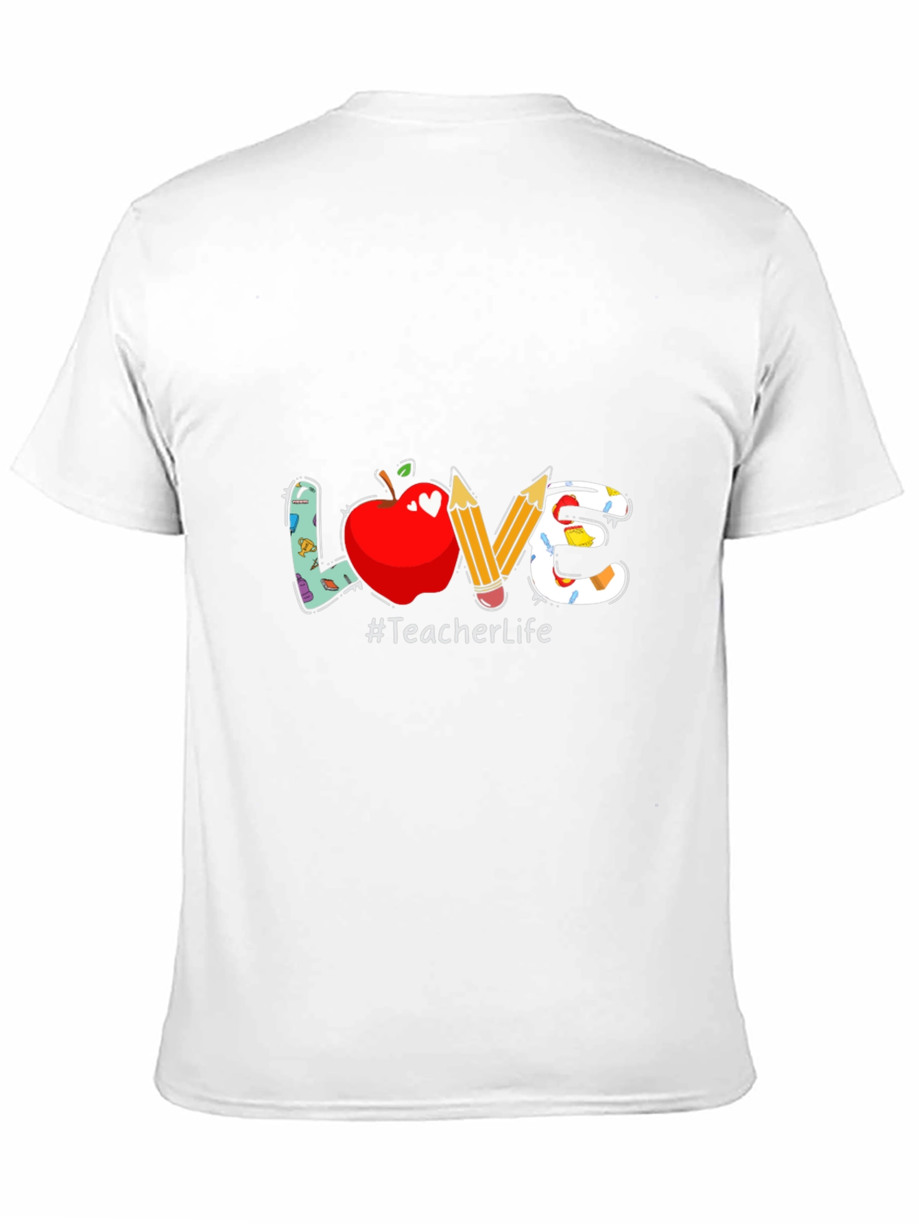 Teacher Life Graphic Tee - LOVE Apple & Pencils