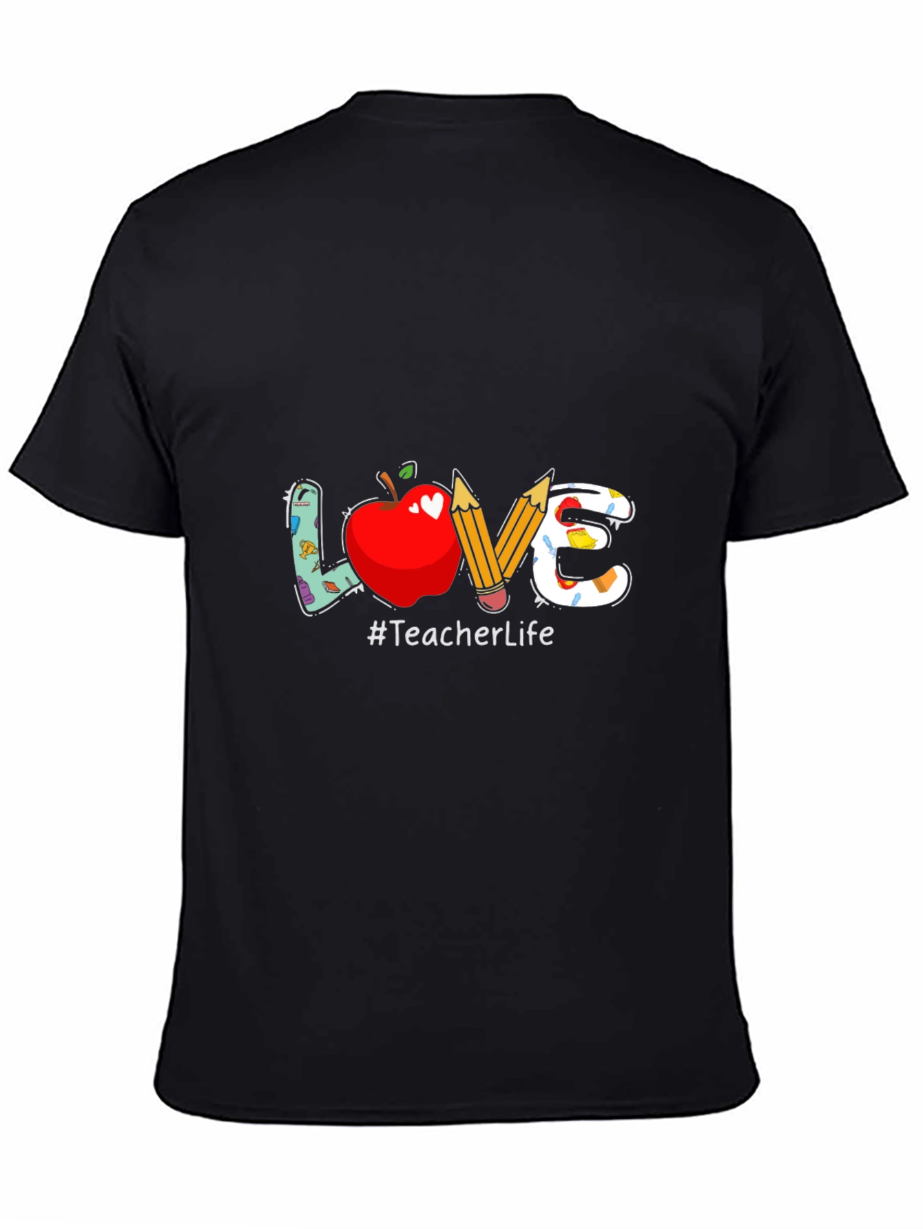 Teacher Life Graphic Tee - LOVE Apple & Pencils