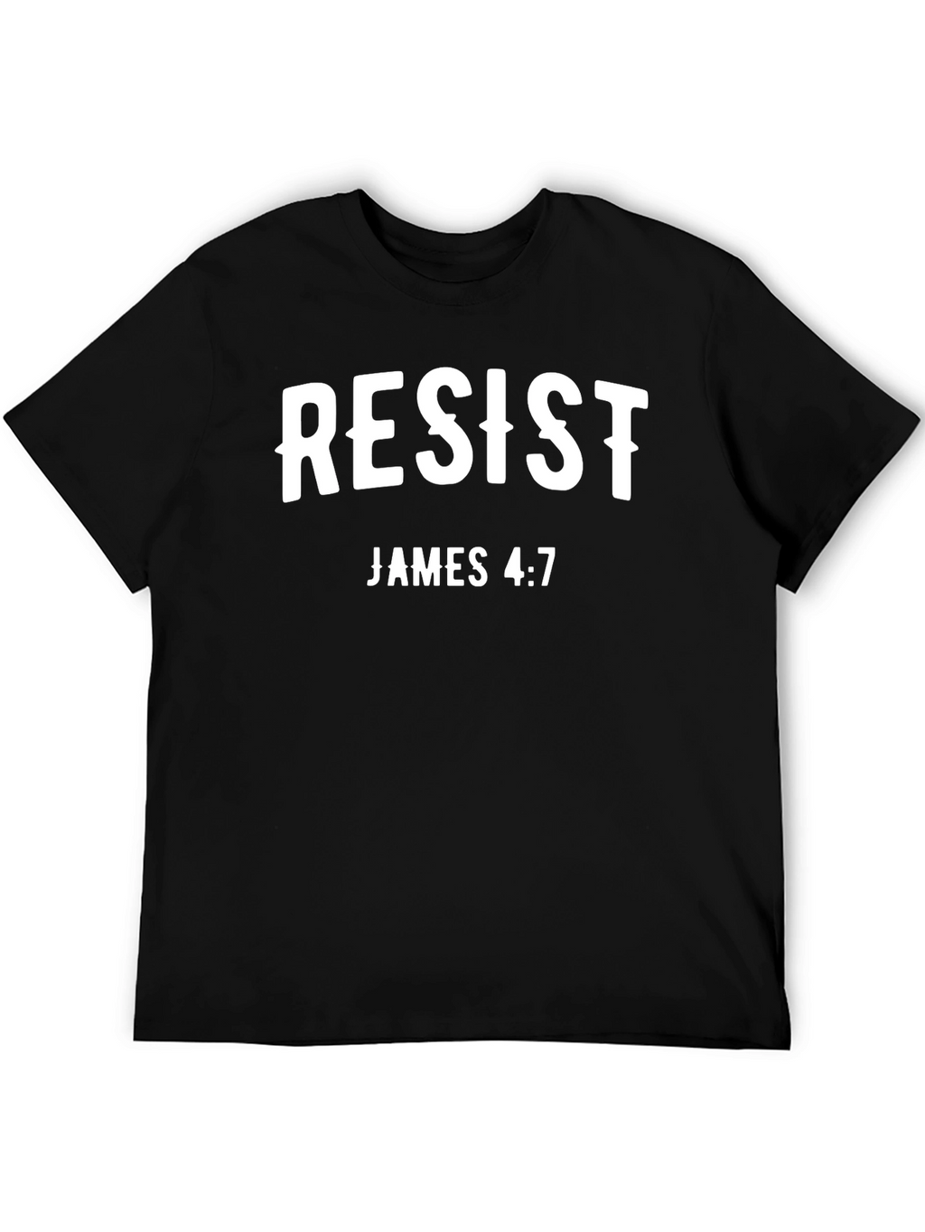 Resist James 4:7 Black Graphic Tee