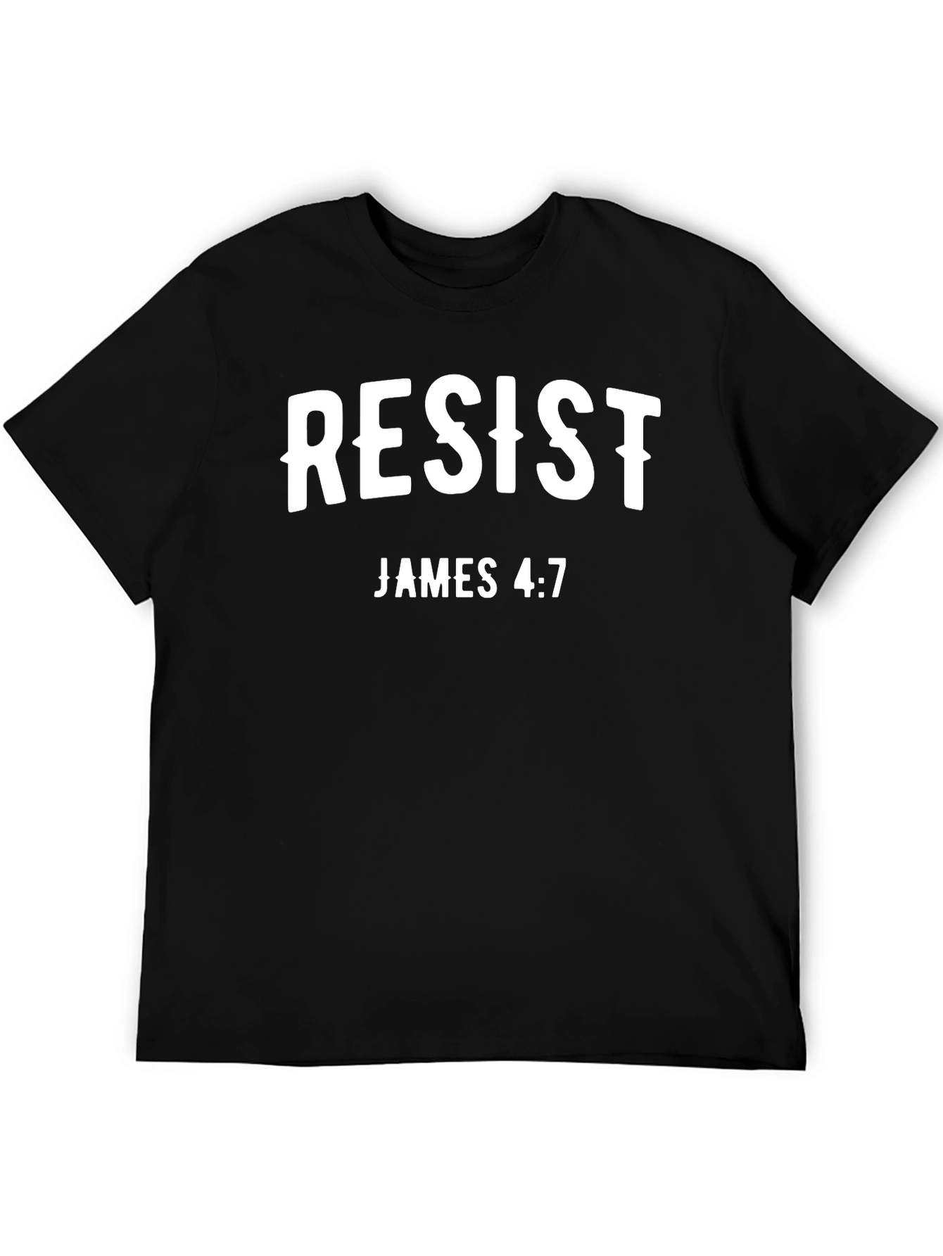 Resist James 4:7 Black Graphic Tee
