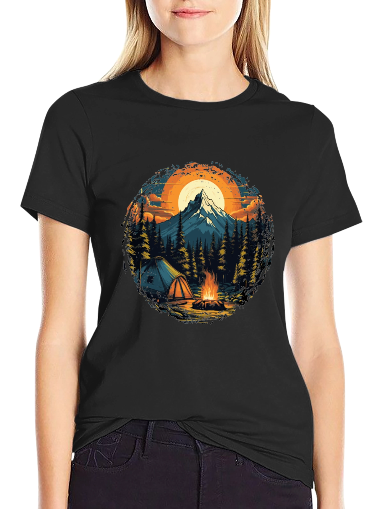Outdoor Adventure T-Shirt: Camping & Mountain Design