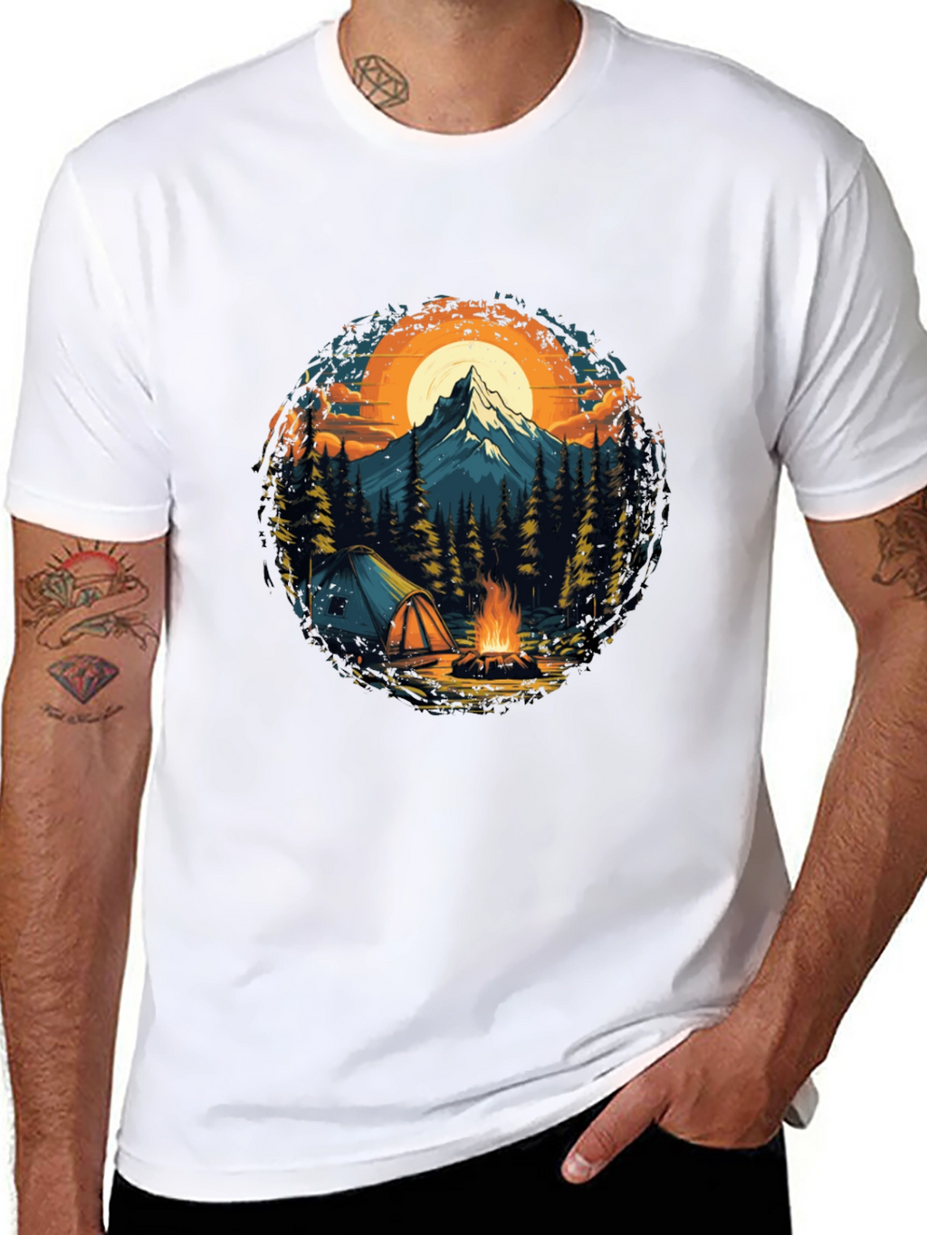 Outdoor Adventure T-Shirt: Camping & Mountain Design