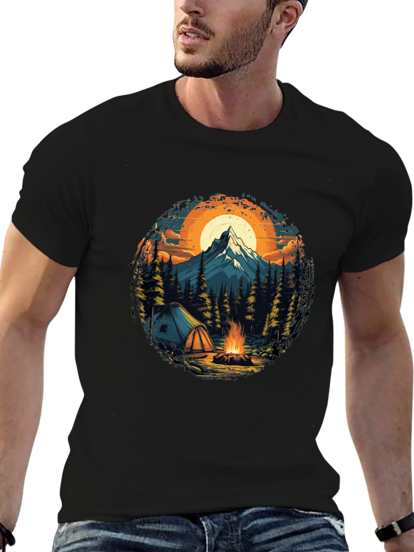 Outdoor Adventure T-Shirt: Camping & Mountain Design