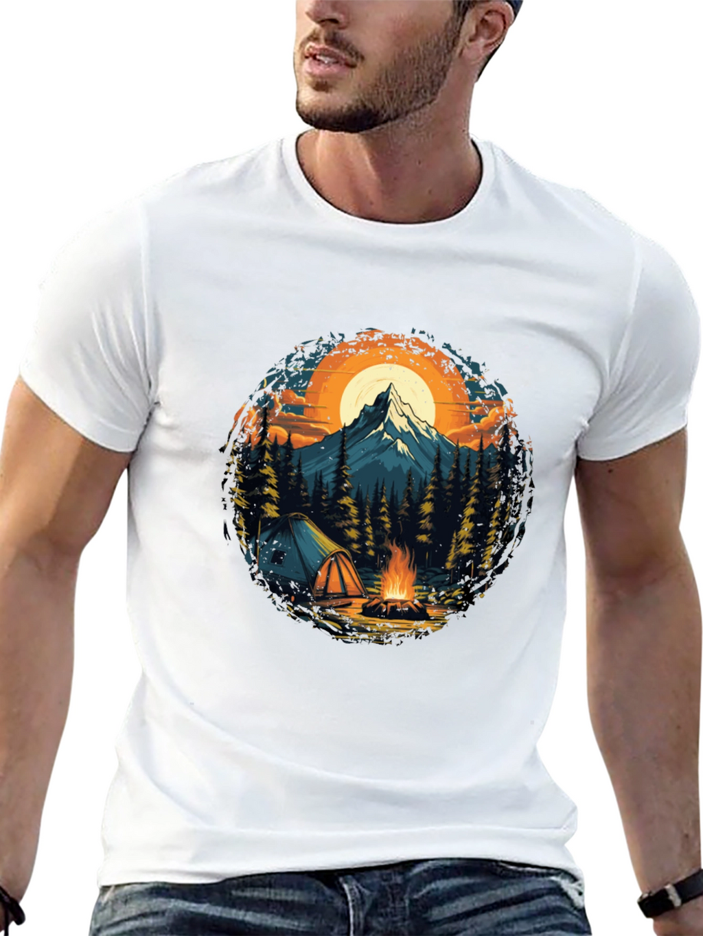 Outdoor Adventure T-Shirt: Camping & Mountain Design