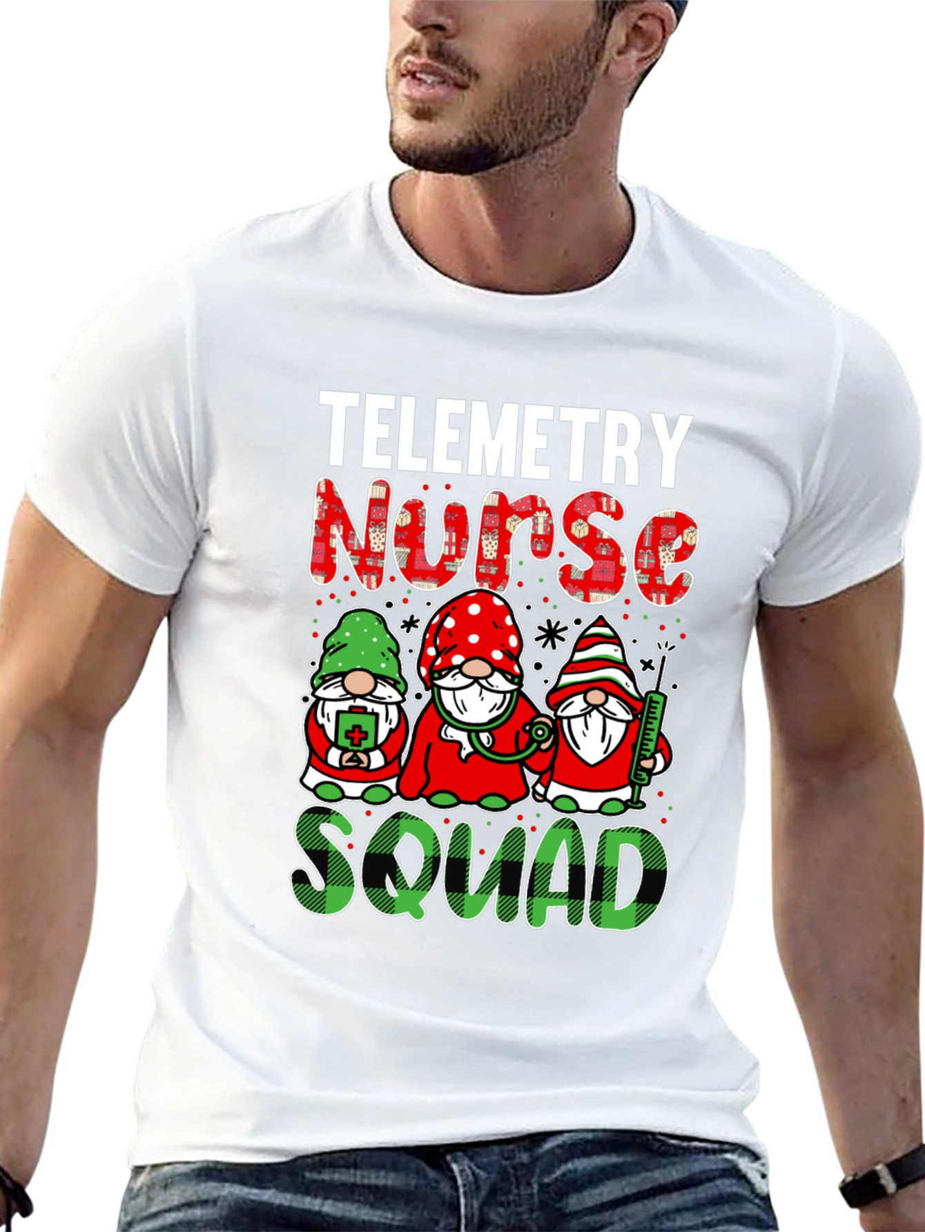 Telemetry Nurse Squad T-Shirt - Holiday Gnomes Design