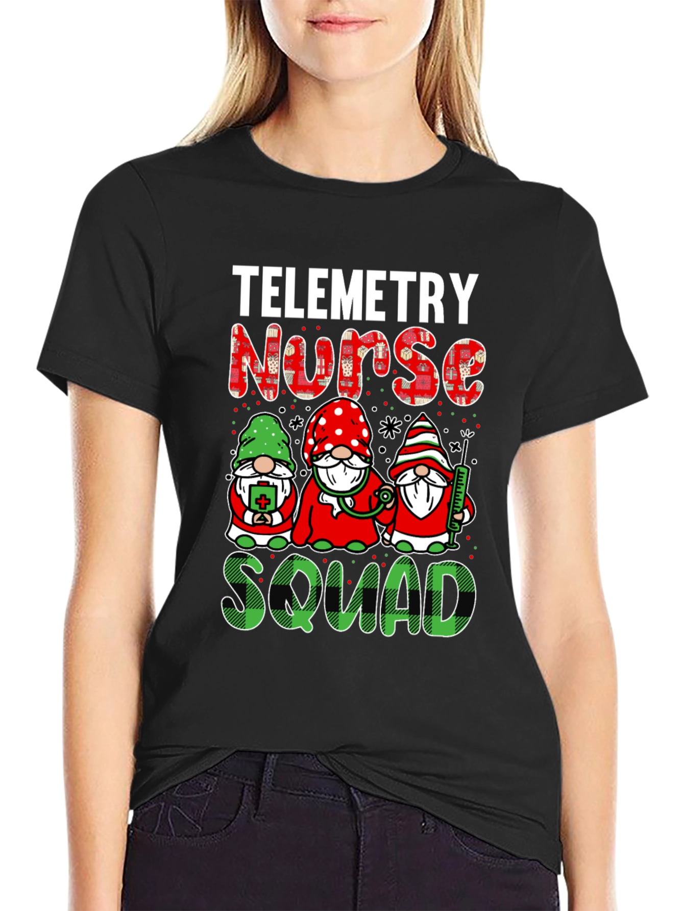 Telemetry Nurse Squad T-Shirt - Holiday Gnomes Design