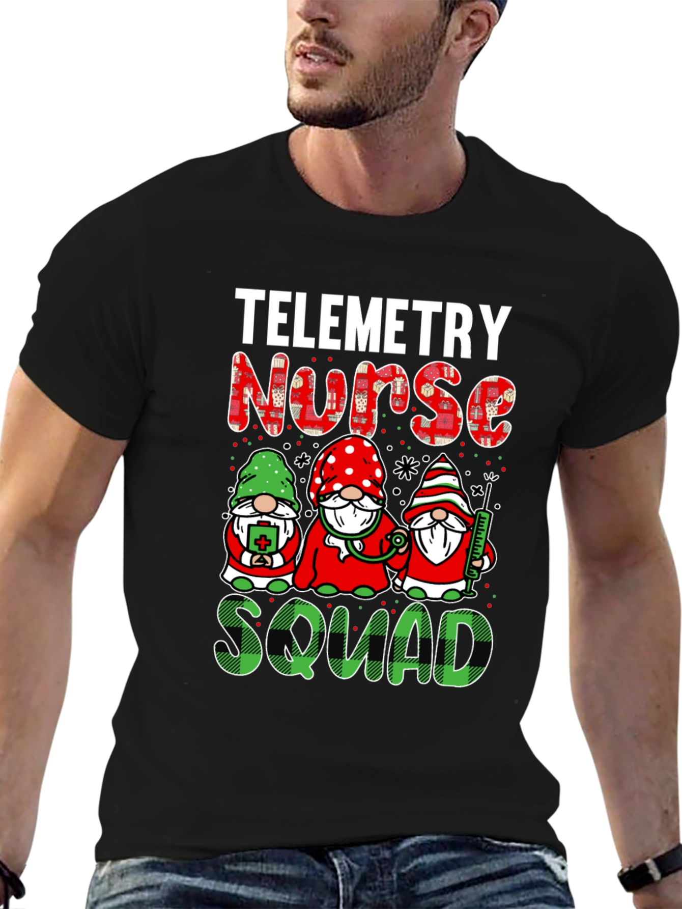 Telemetry Nurse Squad T-Shirt - Holiday Gnomes Design