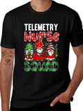 Telemetry Nurse Squad T-Shirt - Holiday Gnomes Design