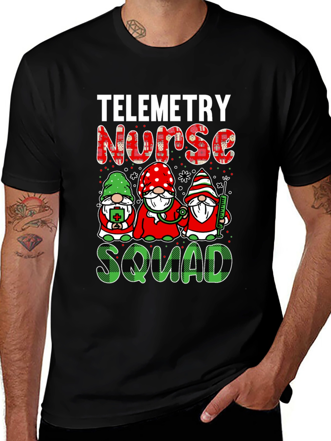 Telemetry Nurse Squad T-Shirt - Holiday Gnomes Design