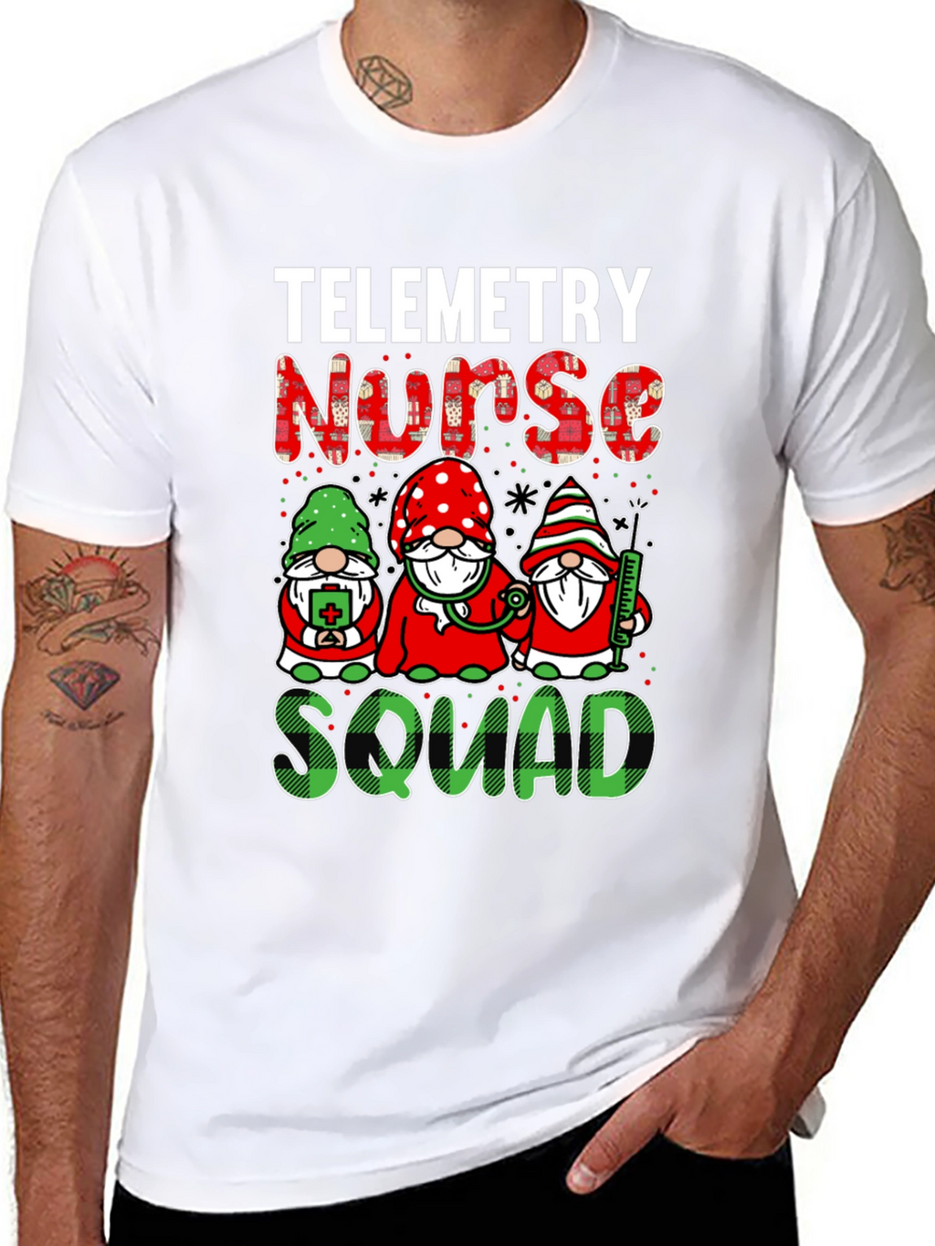Telemetry Nurse Squad T-Shirt - Holiday Gnomes Design