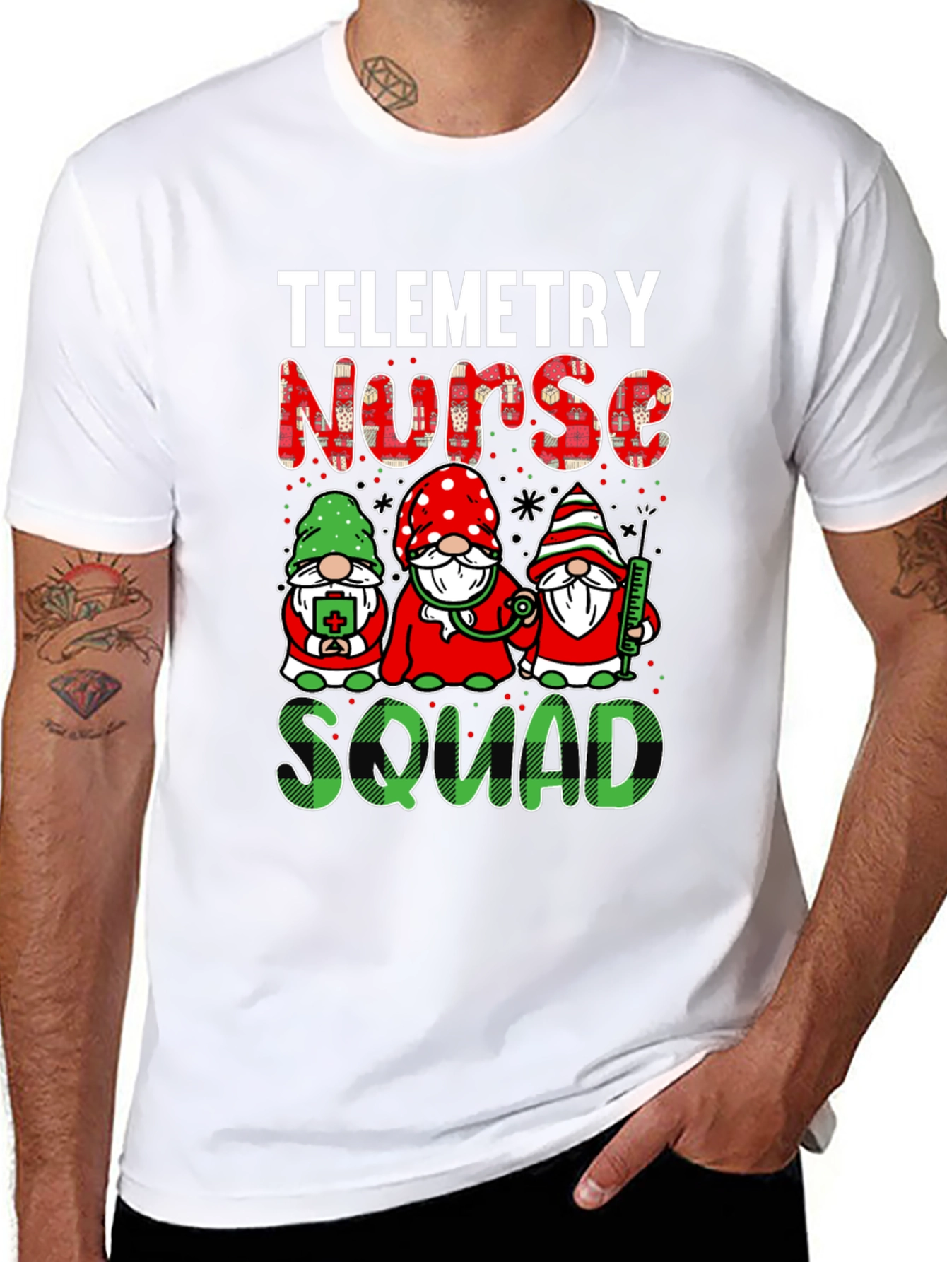 Telemetry Nurse Squad T-Shirt - Holiday Gnomes Design