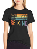 Be Kind T-Shirt with Retro Peace Symbol