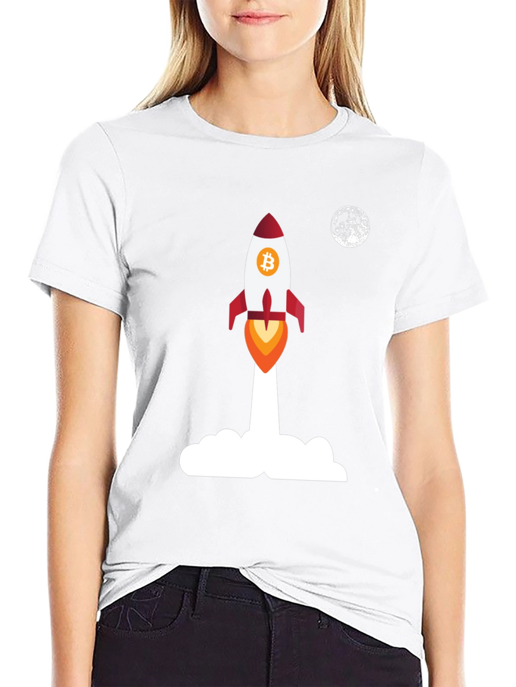 Bitcoin Rocket to the Moon T-Shirt