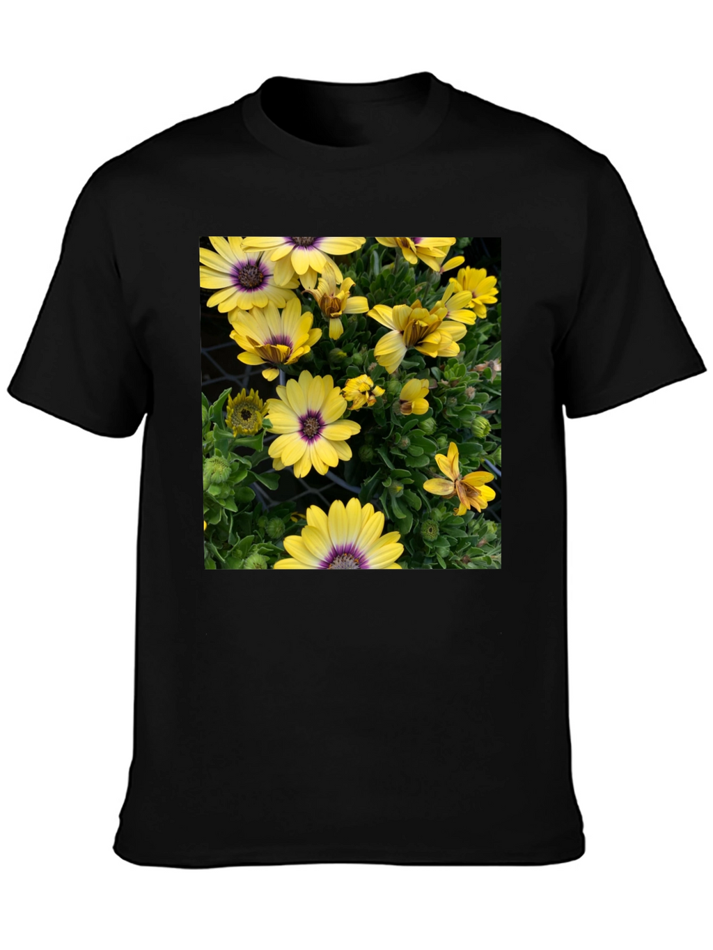 Floral Graphic T-Shirt - Yellow Daisy Print
