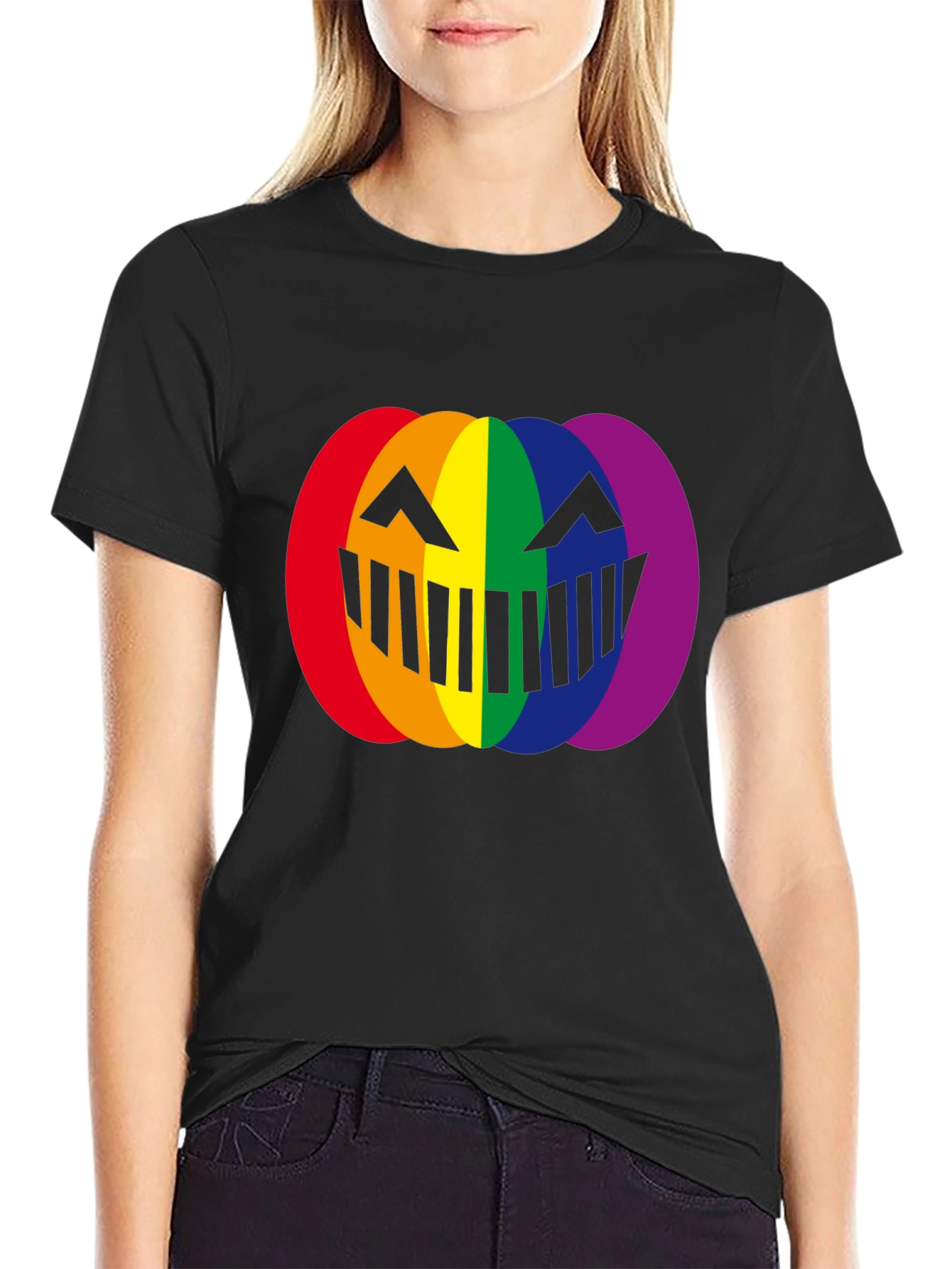 LGBTQ+ Pumpkin Halloween T-Shirt - Rainbow Pride
