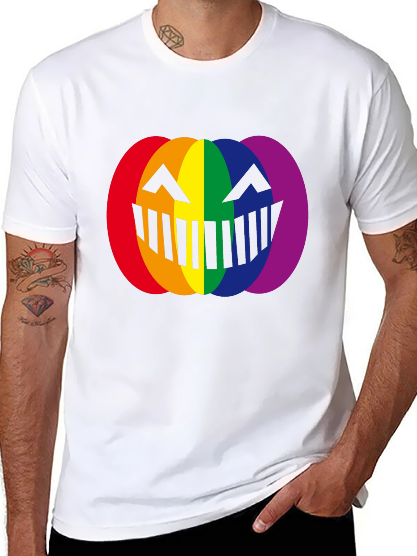 LGBTQ+ Pumpkin Halloween T-Shirt - Rainbow Pride