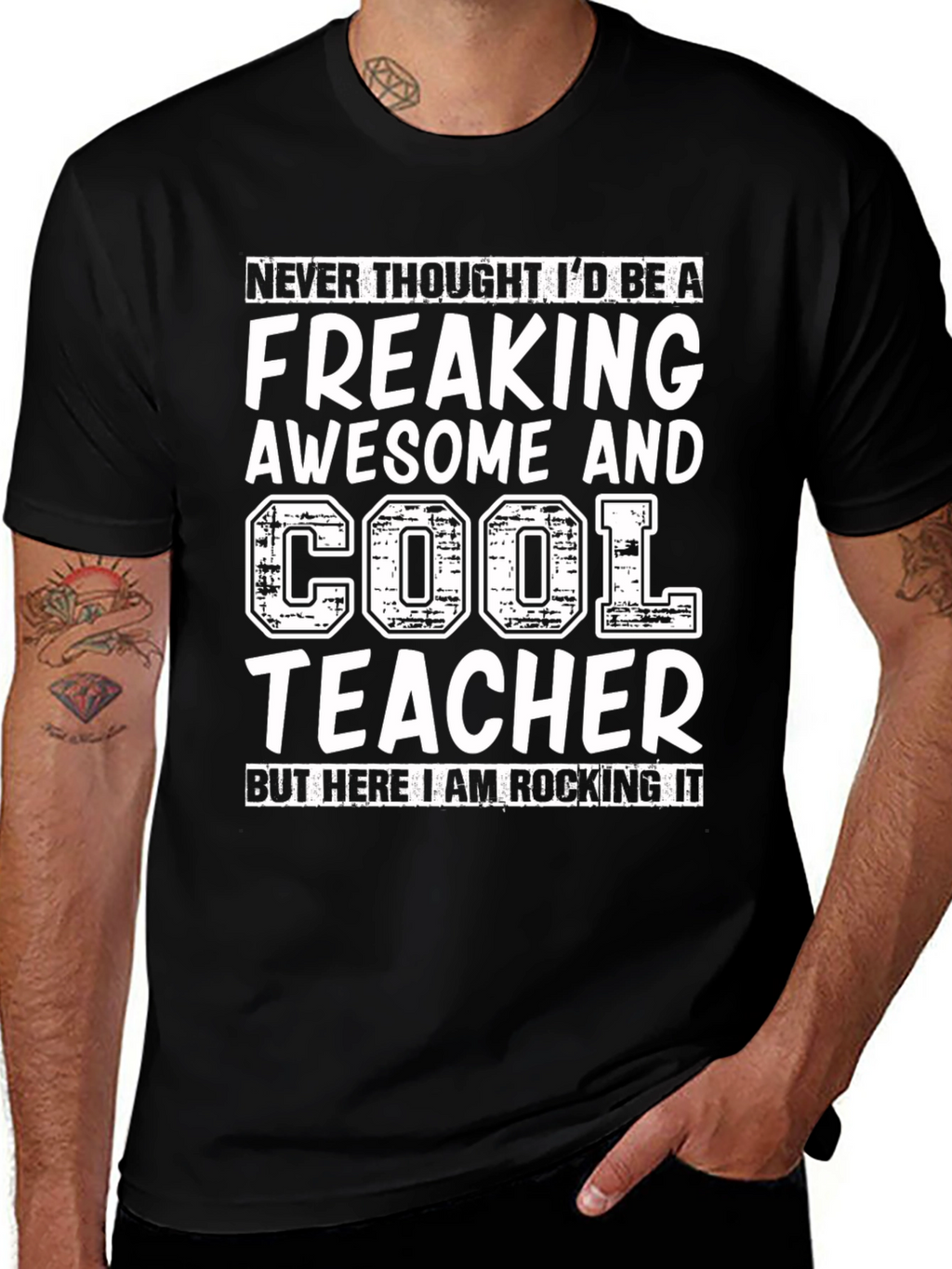 Awesome Cool Teacher Graphic Tee