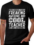 Awesome Cool Teacher Graphic Tee