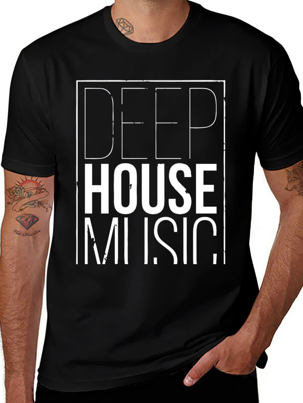 Deep House Music Graphic T-Shirt