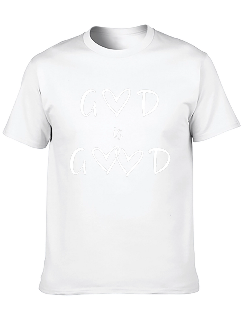 God is Good Heart Graphic Black T-Shirt