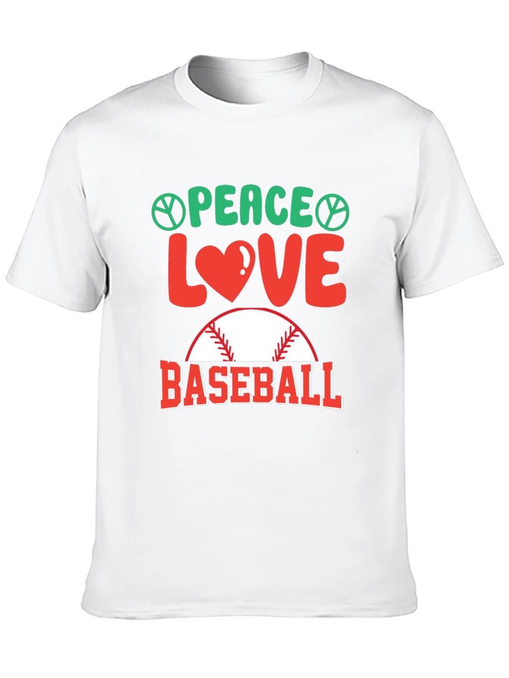 Peace Love Baseball T-Shirt