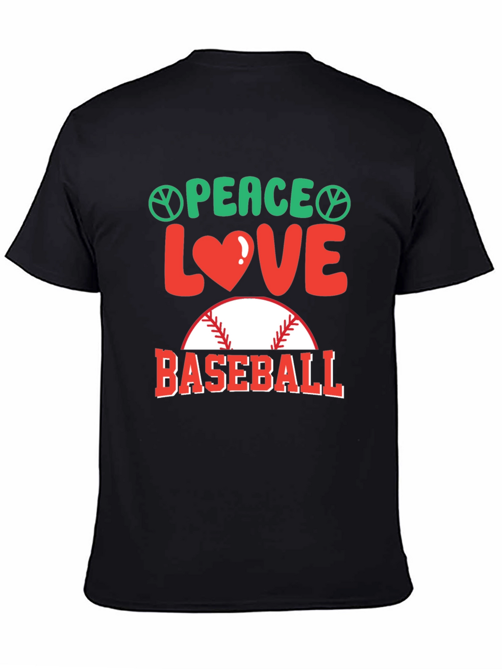 Peace Love Baseball T-Shirt