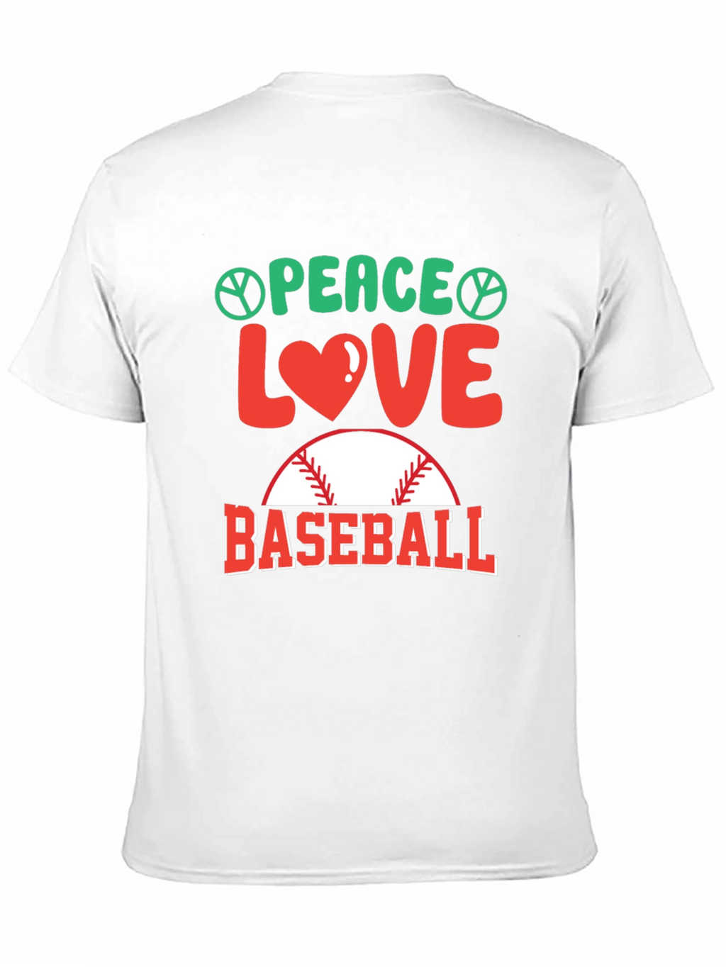 Peace Love Baseball T-Shirt