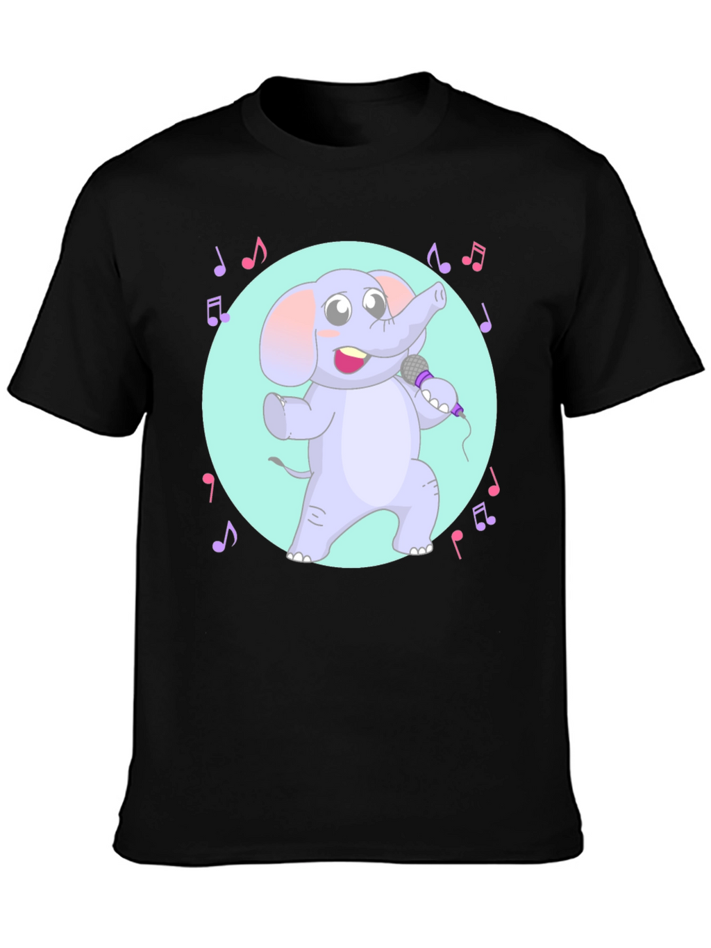 Singing Elephant Graphic Tee - Unique Design