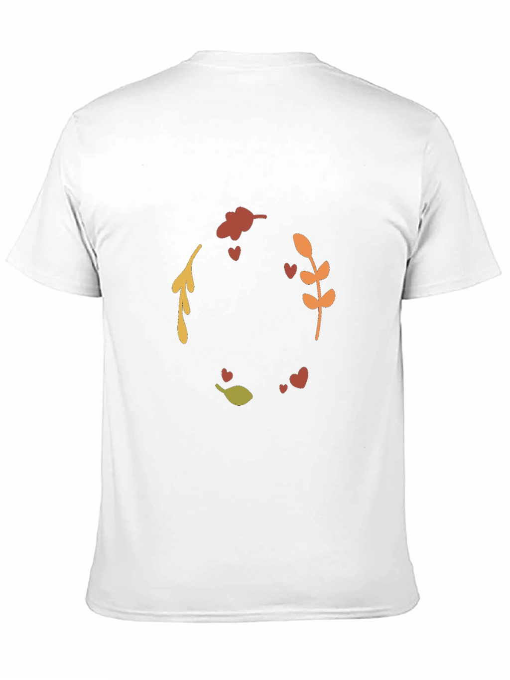 Autumn Leaves & Hearts Black Graphic Tee