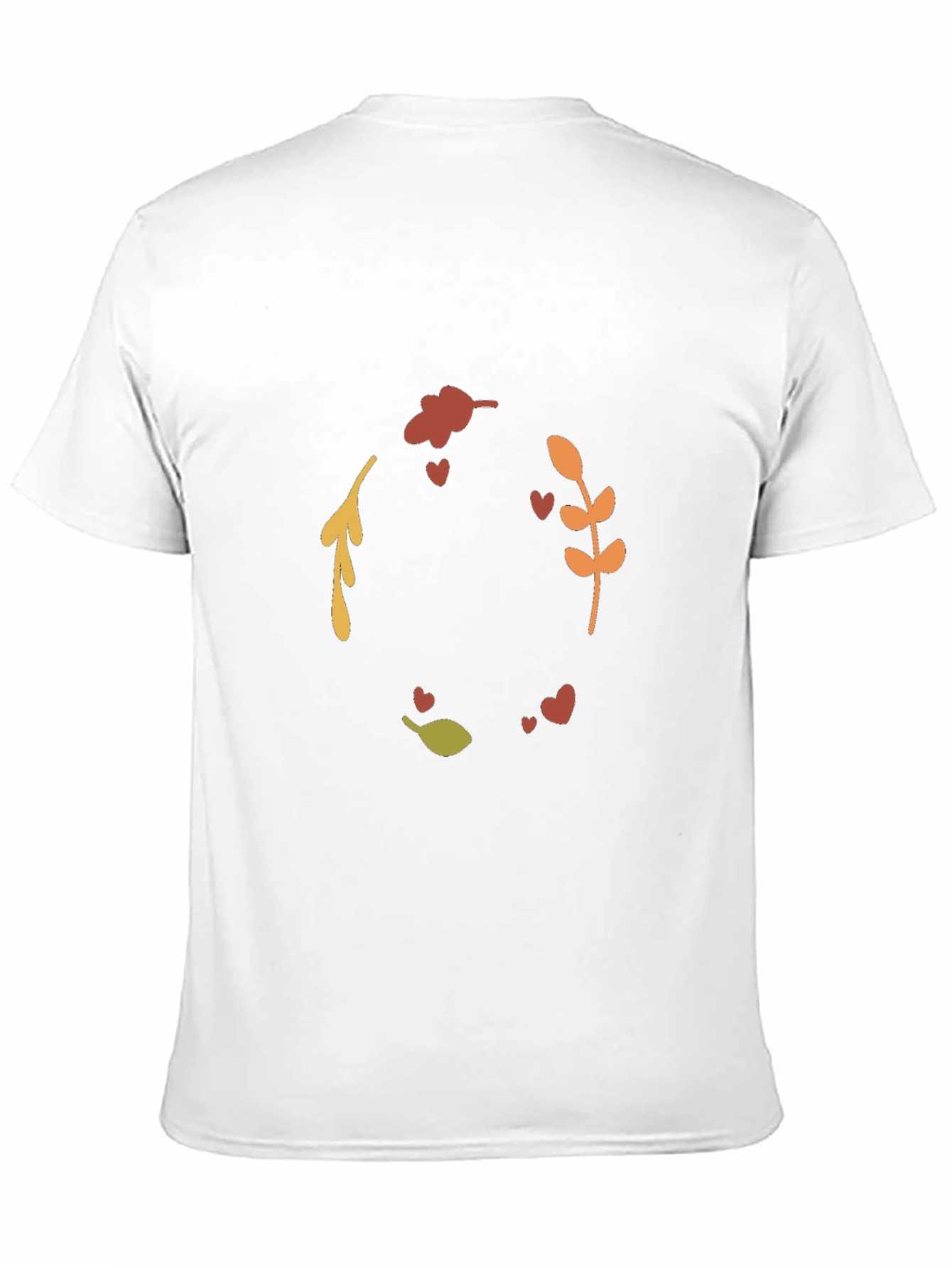 Autumn Leaves & Hearts Black Graphic Tee