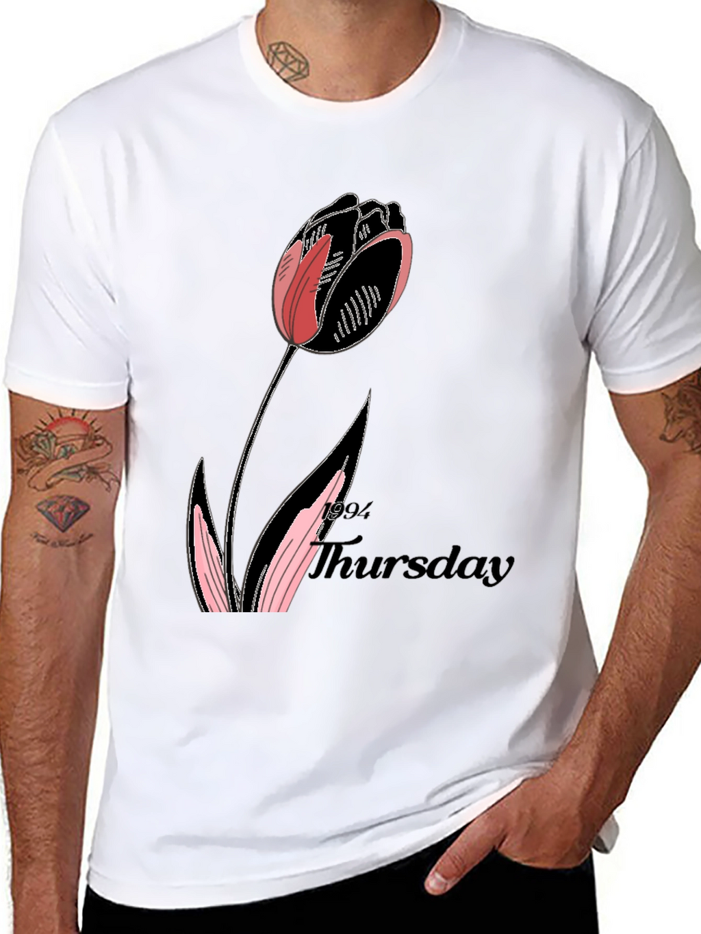 Tulip Thursday Black T-Shirt