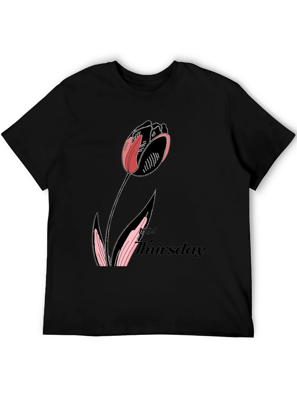Tulip Thursday Black T-Shirt