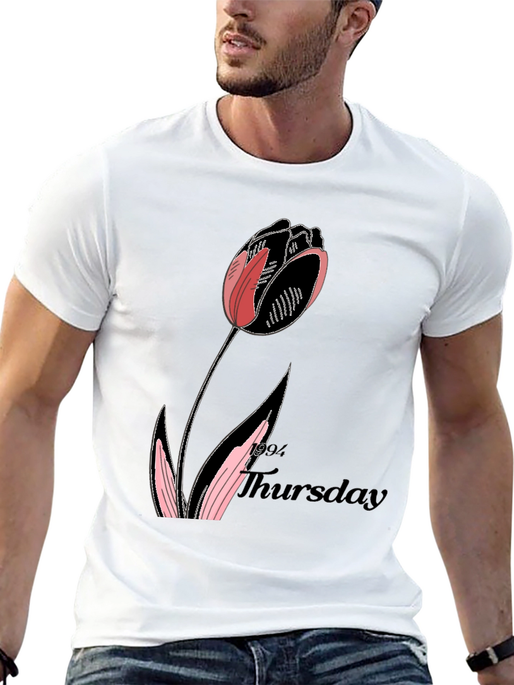 Tulip Thursday Black T-Shirt