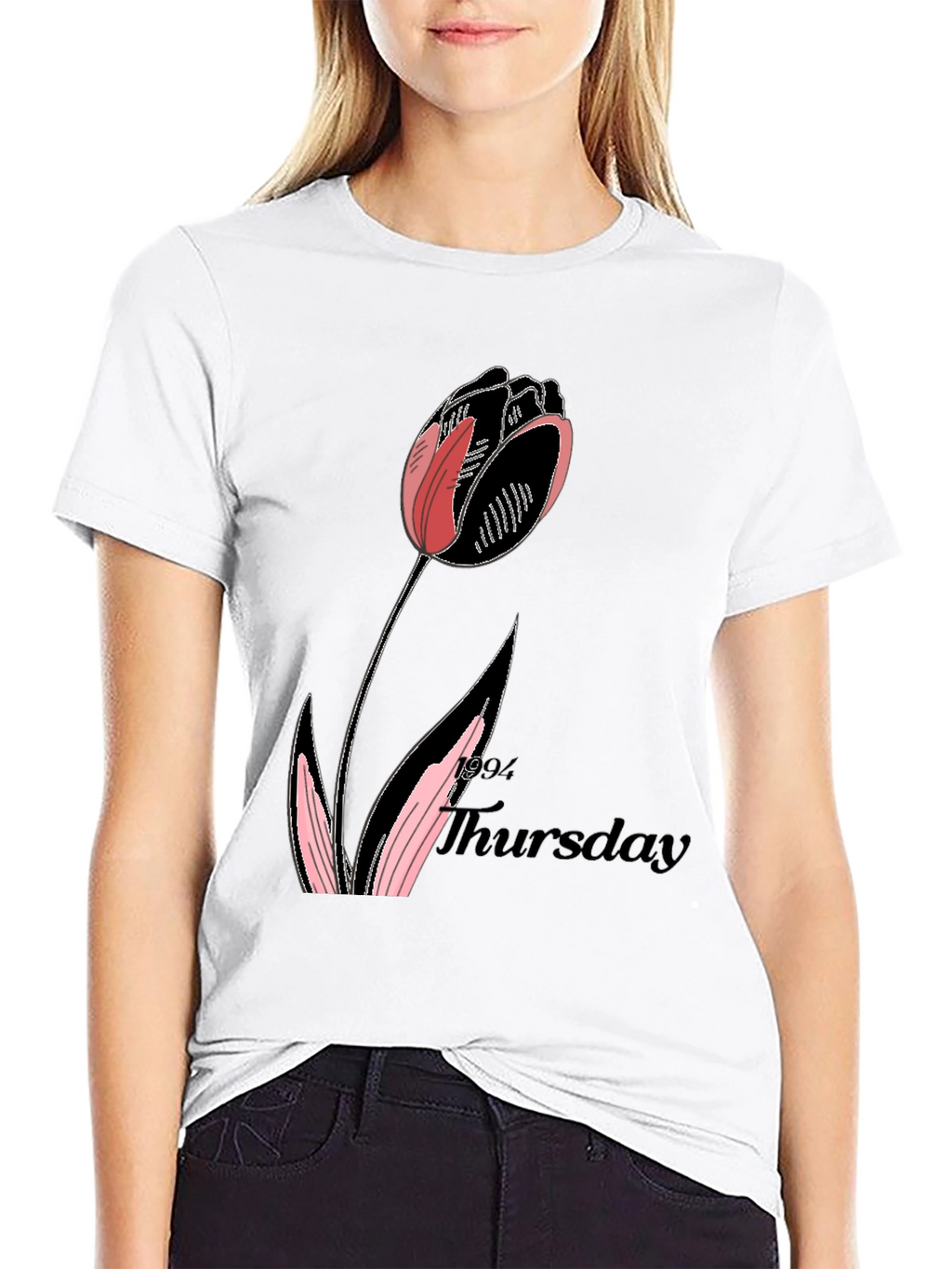 Tulip Thursday Black T-Shirt
